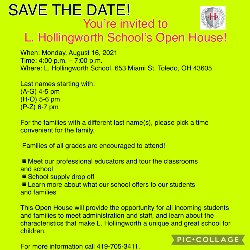 Picture of open house flyer.